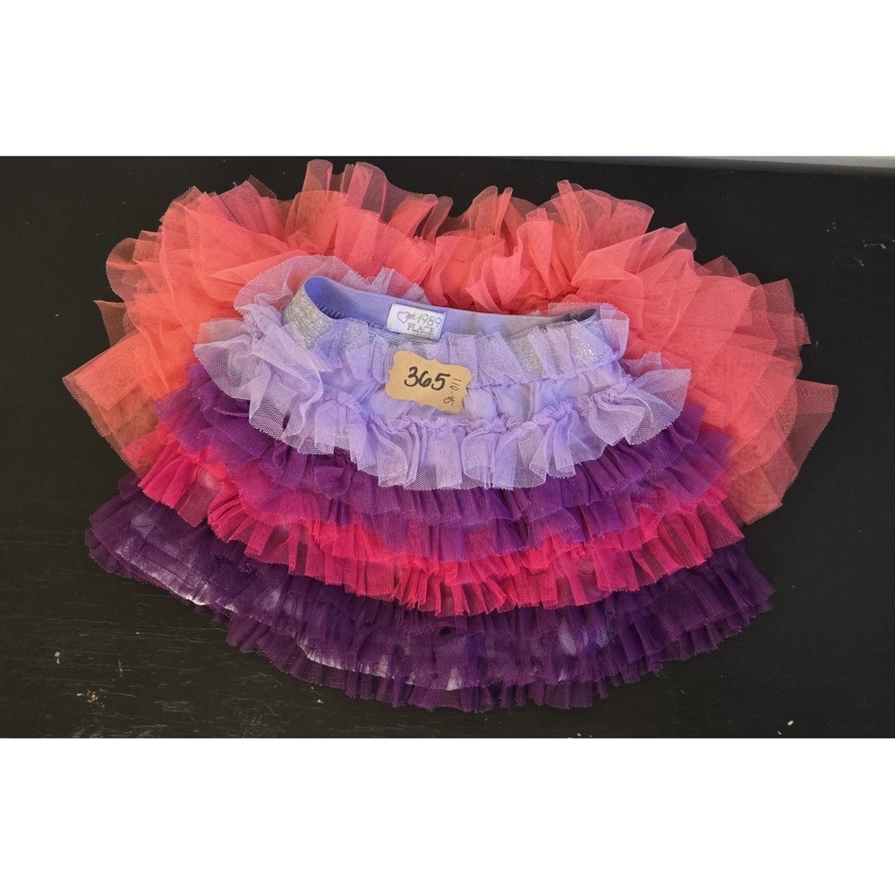 The Childrens Place Cherokee Girls Tutu Skirt Lot Pink Purple Tiered Ruffle Mesh